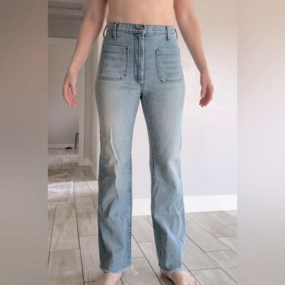 DOEN vintage inspired jeans, undone hem, size 28, I’m usually a 27/28